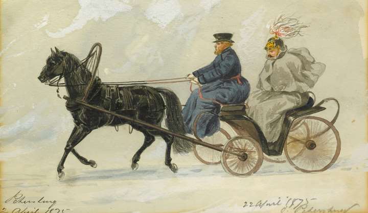 An Officer in a Horse-Drawn Carriage, St. Petersburg